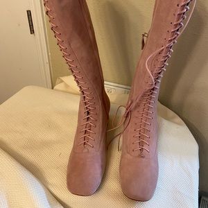 Betsey Johnson rally lace up boots